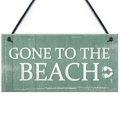 £3.99 • Buy Gone To The Beach Hanging Plaque Nautical Decor Beach Seaside Shabby Chic Signs