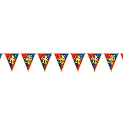 Medieval Pennant Banner With Royal Lion Design For Castle Party Decorations • £7.59