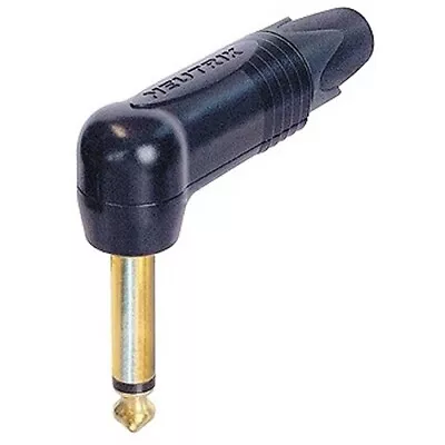 Neutrik NP2RX-B Mono TS Right Angle 1/4 6.35 Mm Guitar Plug Gold & Black • $11.20