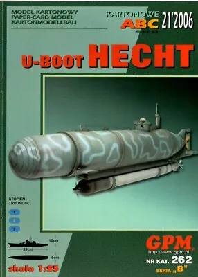 Card Model Kit – German Midget U-boat Hecht • £9.95