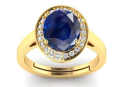 15.00 Carat Lab - AAA+ Quality Natural Blue Sapphire Gold Ring For Women And Men • $45