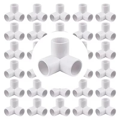 30Pack 3-Way 3/4 Inch PVC Fitting PVC Elbow Fittings PVC (White) (3/4 Inch) • $34.45