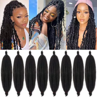 Afro Kinky Twist Crochet Hair Pre-Stretched Marley Braiding Hair Extensions • $8.99