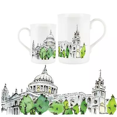 St Pauls Cathedral Mug - London Landmarks Bone China Souvenir Tea/Coffee Gift • £12.39