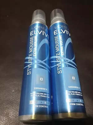 £6.99 • Buy 2x L'Oreal Elvive Stylise Mousse Extra Volume Firm Styling Mousse 200ml+200