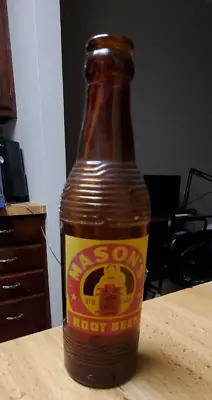 Mason's Root Beer Soda Bottle 1950 Solid Label • $8.99