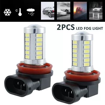 2Pcs H8/H11 Fog Lights Bulb 5630 660LM 6000K White Car LED Fog Light Bulbs .t • $12.59