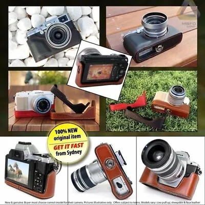 TOMA Leather HAND MADE Camera Case Olympus Pen E-P3 PL3 Fuji X10 SONY NEX 5 5N 7 • $87