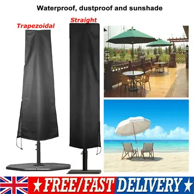 £12.97 • Buy Large Heavy Duty Garden Parasol Cover Patio Umbrella Waterproof UV SUN Black UK