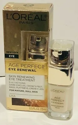 L'Oreal Paris Age Perfect Eye Renewal Eye Cream 0.5 Oz DARK CIRCLES CROW'S FEET • $15.99