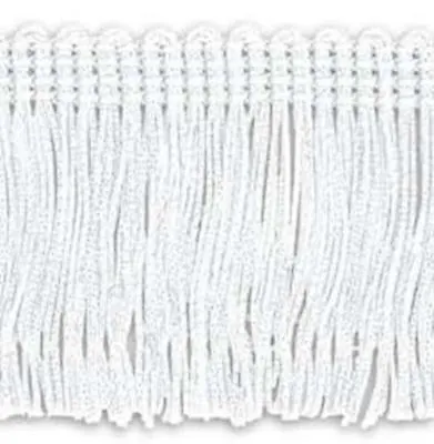 TRIMPLACE White 2  Rayon Chainette Fringe 9 Yards • $13.87