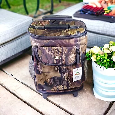 Brand New Mossy Oak Insulated Camo Rolling Cooler With Pull Handle Holds 30 Cans • $40.49