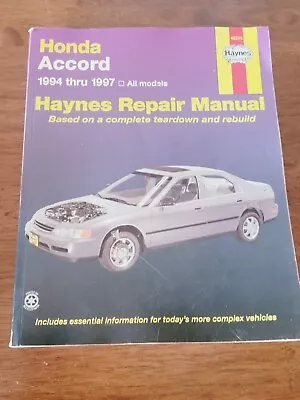 Haynes Honda Accord 1994 Thru 1997 Shop Repair Manual 🚗🚙 • $11.44