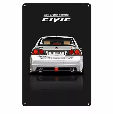 Honda Civic TypeR Metal Poster Car Garage Decoration Tin Sign 8 X 12in • $14.80