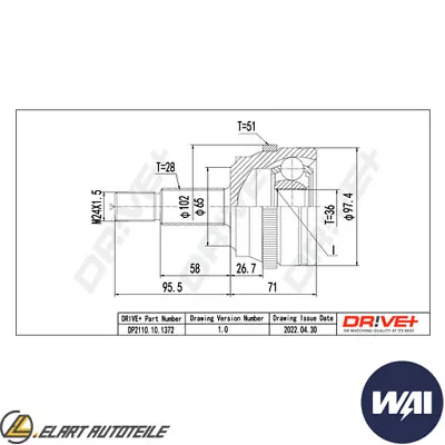 JOINT DRIVE SHAFT KIT FOR RENAULT MASTER/II/Box/Van/Flatbed/Chassis   • £77.95