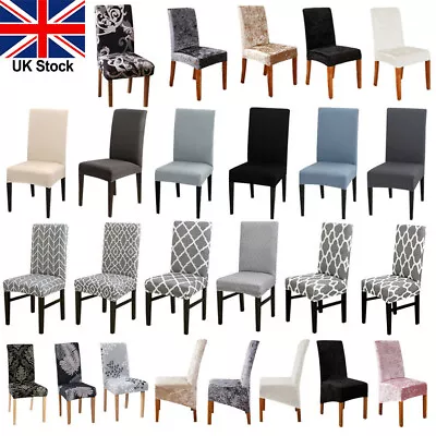 £16.19 • Buy Dining Chair Seat Covers Slip Banquet Home Protective Stretch Removable Cover