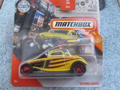 Matchbox 2020 #095/100 1933 FORD COUPE Yellow CaseC • $6.72