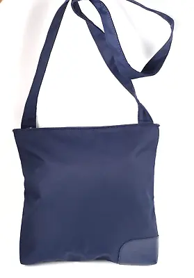 Longchamp Navy Blue Nylon Zipper Shoulder Bag • $56.99