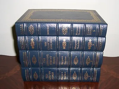 Easton Press Signed MARGARET THATCHER 4 Vols Downing Street Path Power Speeches • $1420