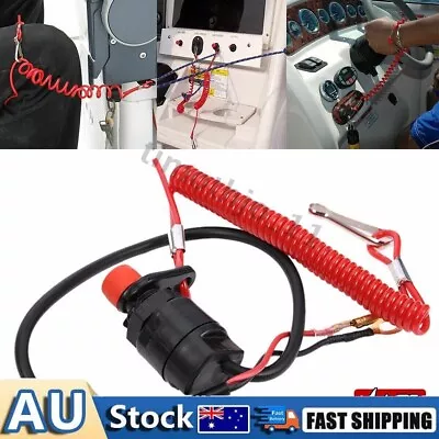 Boat Outboard Engine Motor Kill Stop Switch With Safety Lanyard Clip For Yamaha • $14.59