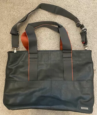 Storksak London Eden Vegan Leather Diaper Bag Gray EUC • $31.99