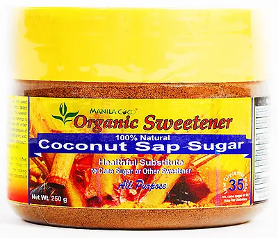 ORGANIC COCONUT SAP SUGAR Manila Coco Vegan SLOW COOK Sucrose Trial Pak 250 Gm • $17.99