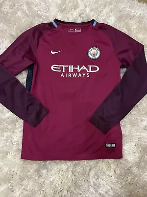 Manchester City Football Shirt 2017/18 Away Kit No 16 Boys XL 13-15 Years • £30