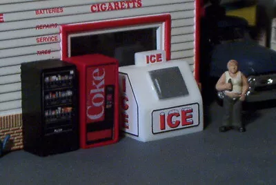 3 Vending Machines ICE Chest Soda Pop And Candy Chips HO SCALE • $8