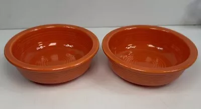 2 Original Vintage Fiestaware 4 3/4” Fruit Bowls Radio Active Red USA • $39.99