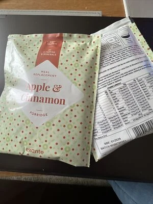 £16.25 • Buy 10 X Exante Meal Replacement Apple & Cinnamon Porridge