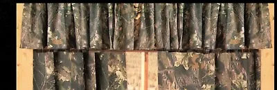 Mossy Oak Break Up Window Valance 88  X 15  Camo Curtain Tans Browns Green Rusts • $21.25