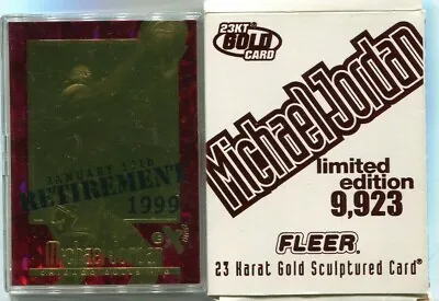 1998 Fleer Bleachers 23kt Gold Michael Jordan #55 Ruby Red Ssp Sp /9923 • $34.99