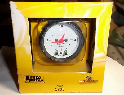 Autometer 5785 PHANTOM Series 2-1/16  QUARTZ CLOCK Gauge Latest 2 Button Design • $97.99