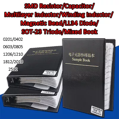 SMD Resistor/Capacitor/Inductor Electronic Components Kit Assortment Sample Book • $16.97