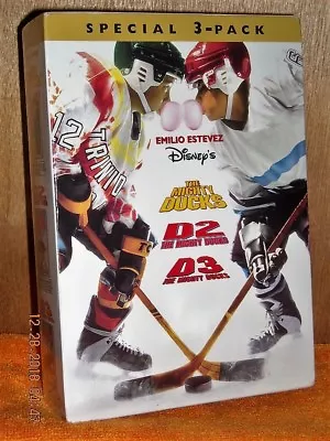 The Mighty Ducks Trilogy Parts 1 2 And 3 Boxset (DVD 1996) NEW DISNEY Emilio • $24.99