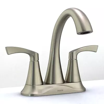 🆕 Moen 84467SRN Korek 2-Handle Centerset Bathroom Faucet - Brushed Nickel $193 • $49.97