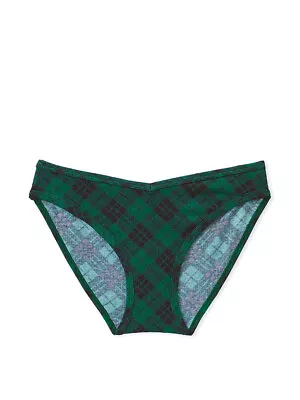 Victoria's Secret PINK - M Cotton Bikini Panty - Garnet Green Plaid - Medium • £11.53