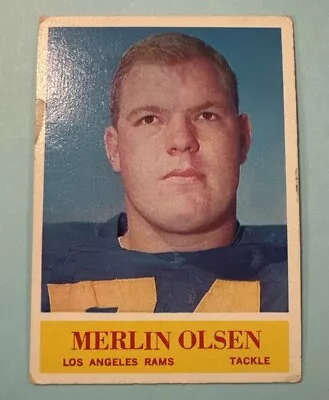 MERLIN OLSON 1964 Philadelphia ROOKIE Card #91 Los Angeles Rams VG. Condition • $0.99