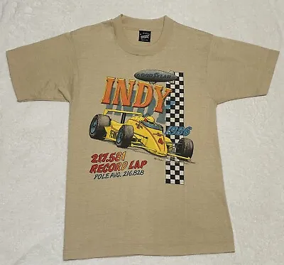 Vintage 1986 Indianapolis 500 Racing T-shirt  Pennzoil Rick Mears Record Lap EUC • $79.99