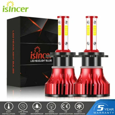 2×H7 LED Car Headlight Bulb Hi- Lo Kit Lamp Bright 6500K White Canbus Error Free • $17.99