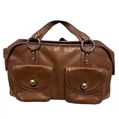 Y2k Marc Jacobs Zipper Ltd. Edition Nutmeg Brown Calfskin Leather Satchel Bag • $60