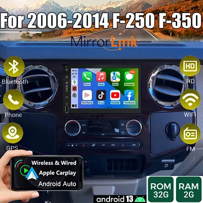 Android 13 Apple Carplay Car Stereo Radio GPS Navi For 2006-2014 F-250 F-350 • $141