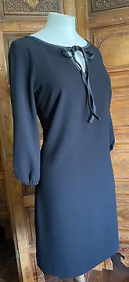 BNWT Black Dress OZZIE CLARK Size 10 LBD Mini Retro 1960’s Very Jackie O. • £49.99