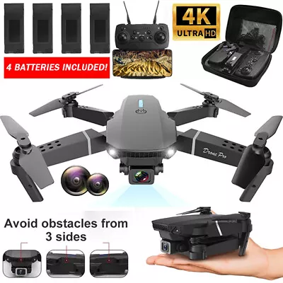 2023 New RC Drone With 4K HD Dual Camera WiFi Foldable Quadcopter + 4 Battery US • $30.95