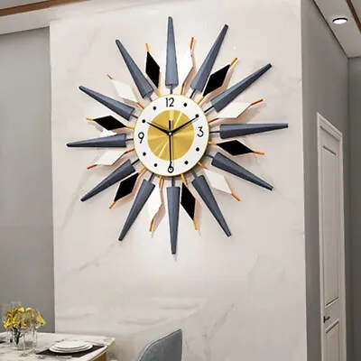 23.6 Inch Large Retro Metal Art Clock Mid Century Modern Wall Vintage Wall Clock • $53