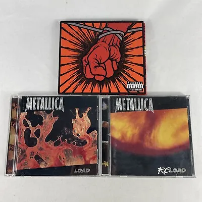 Metallica 3 CD LOT LOAD + RELOAD (1996 1997 Elektra) St Anger Cd/case NO DVD • $19.99