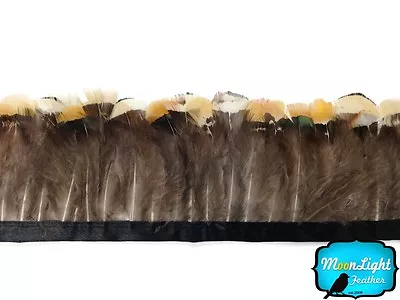 Pheasant Feathers 1 Yard Yellow Lady Amherst Pheasant Feather Trim • $12.53