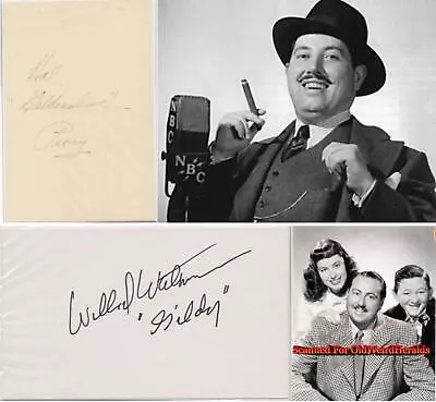 GREAT GILDERSLEEVE SIGNED LOT 2pc HAROLD PEARY Willard Waterman FIBBER RADIO OTR • $108