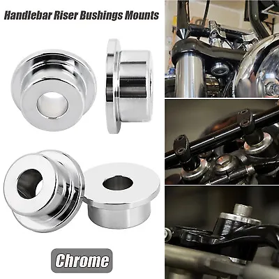 CNC Solid Billet Handlebar Riser Bushings For Harley Softail Dyna Sportster FXR • $16.13