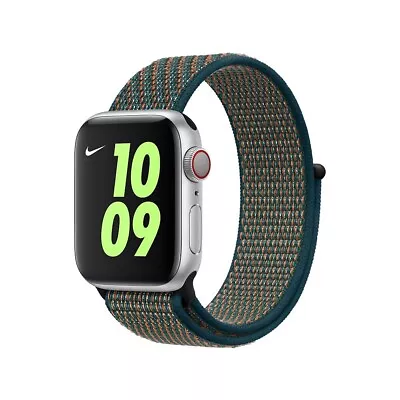 OEM Apple Watch 40mm Hyper Crimson Neptune Green Nike Sport Loop Band MXN22AM/A • $34